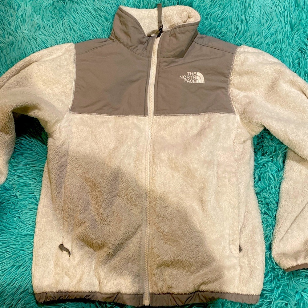 North face fleece fur zip up